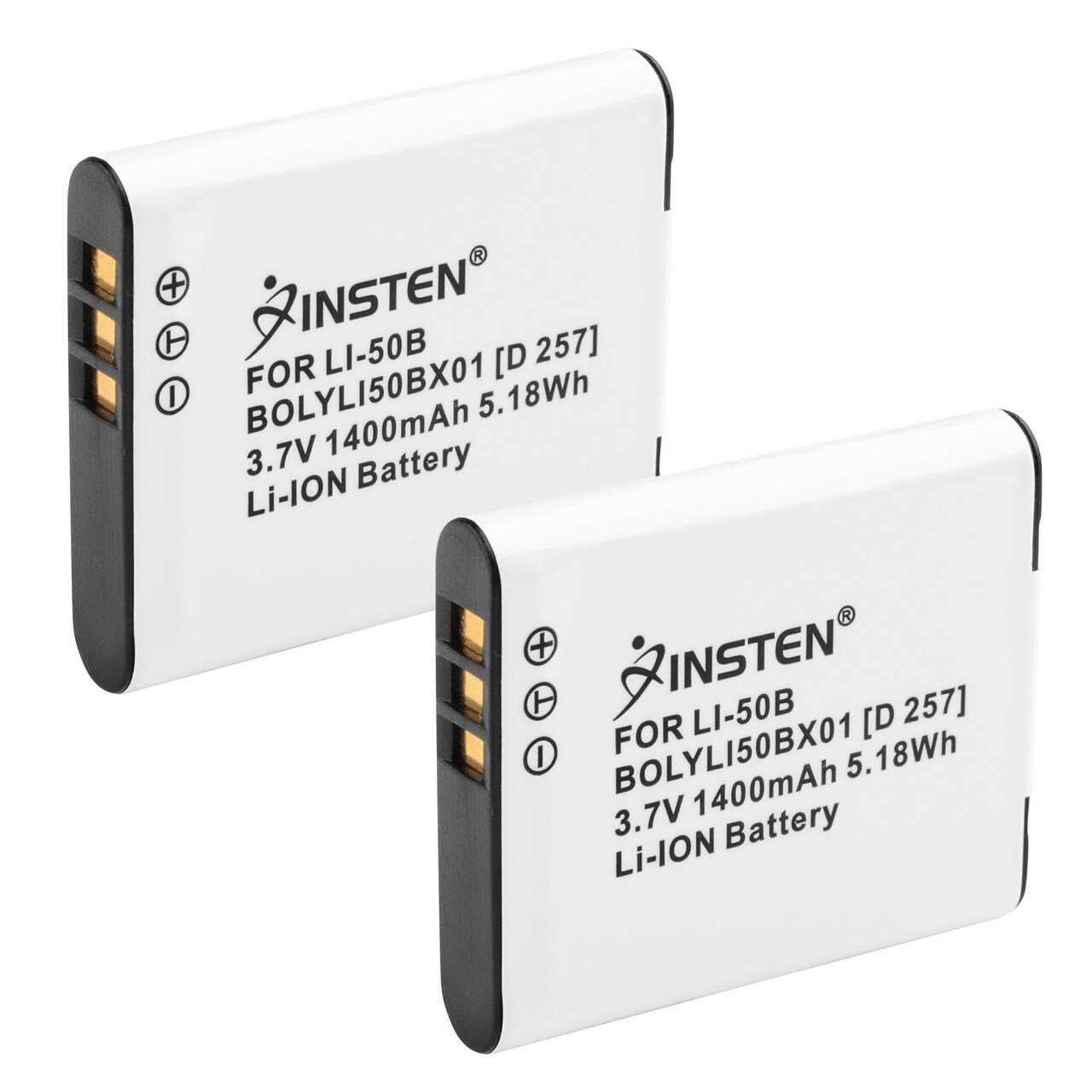 Insten 2x LI-50B BATTERY for OLYMPUS TG-820 iHS STYLUS Tough 6020 8000 (2-Pack Bundle)